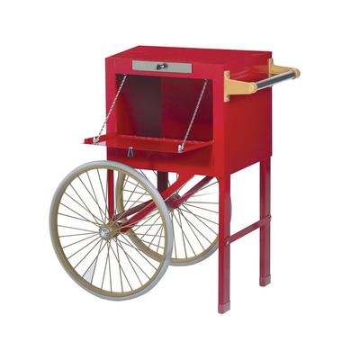 Gold Medal 2659CRD Popcorn Cart w/ 2 Spoke Wheels & Side Door, Red