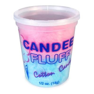 Gold Medal 3049 1/2 oz Pre Packaged Candee Fluff Cotton Candy, Pink/Blue, Multi-Colored