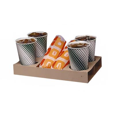 Gold Medal 5200 Disposable Snack Bat Carry-Out Trays, Drive-In Style, 250/Case, Brown