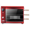 Skyfood BG-03LX Portable Outdoor Gas Commercial Rotisserie w/ (3) Skewers - Red, Liquid Propane, Gas Type: LP