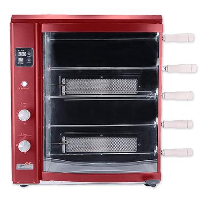 Skyfood BG-05LX Portable Outdoor Gas Commercial Rotisserie w/ (5) Skewers - Red, Liquid Propane, Gas Type: LP