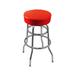 Oak Street SL2129-RED Backless Commercial Bar Stool w/ Red Vinyl Seat, Chrome