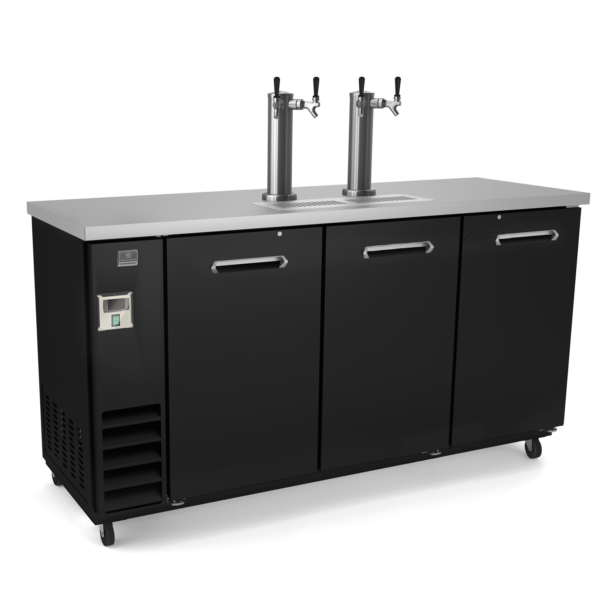 Kelvinator Commercial KCHBBD3D2T 73" Kegerator Beer Dispenser w/ (12) 1/6 Keg Capacity - 12 Columns, Black, 115v