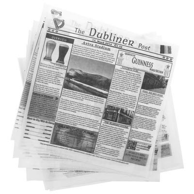 GET 4-TD1900 12" Square Basket Liner Paper - Dublin Newsprint, White, Case of 1000