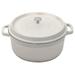 GET CA-012-AWH/BK/CC Heiss 4 1/2 qt Ceramic Coated Aluminum Dutch Oven, Antique White