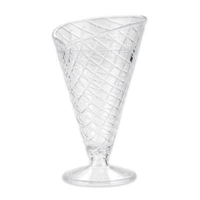 GET ICM-26-2-CL 8 oz Footed Waffle Cone Cup - Plastic, Clear