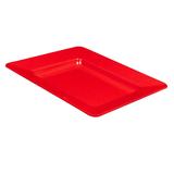 GET ML-11-RSP 12" x 10" Rectangular Red Sensation Plate - Melamine, Red, 12/Case