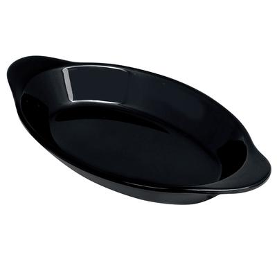 GET SD-08-BK Oval Side Dish, 8 1/2" x 4 1/2", Melamine, Black