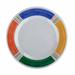 GET WP-10-BA 10 1/2" Round Melamine Dinner Plate, White, Wide Rim