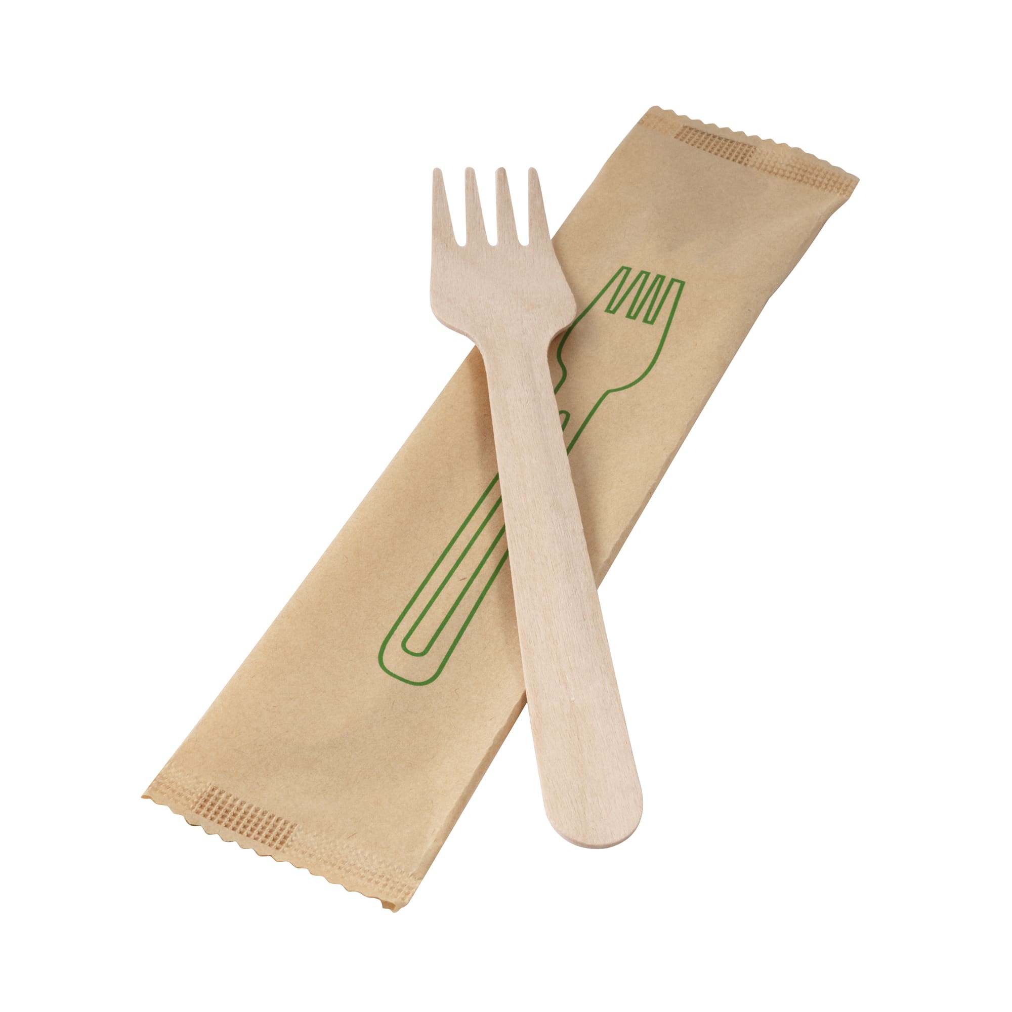 Rofson WFPW Disposable Fork, Wood, Beige, Case of 2000