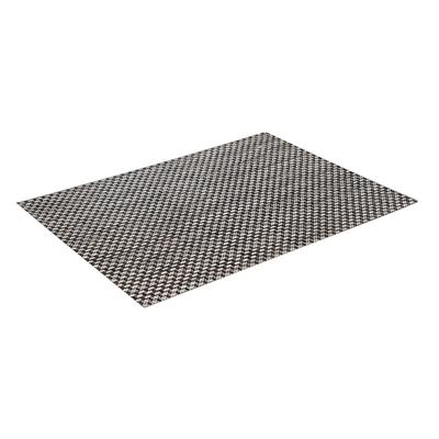 Risch GA-2015 Rectangular Woven Vinyl Placemat - 16" x 12", Sandstone, Brown