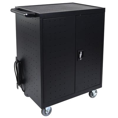 Luxor LLTP32-B 32 Tablet Charging Cart w/ (2) Shel...