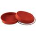 Louis Tellier SFT120 7 7/8" Round Mold - 1 1/2"H, Silicone, Red