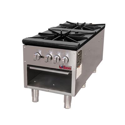 IKON ISP-18-2 2 Burner Stock Pot Range, Natural Gas, Stainless Steel, Gas Type: NG