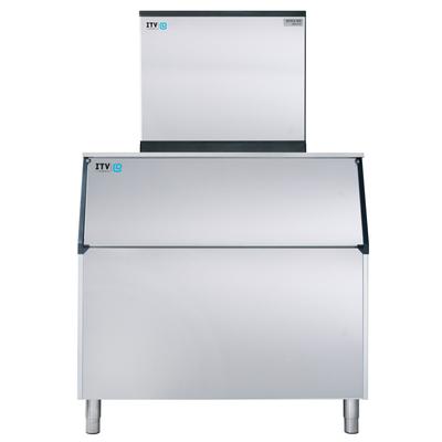 ITV Ice Makers SPIKAMS1000/S-900 W2F (18403/19520) 974 lb Spika Full/Half Cube Commercial Ice Machine w/ Bin - 860 lb Storage, Water Cooled, 208-230v, Water-cooled, 860-lb. Capacity, Stainless Steel