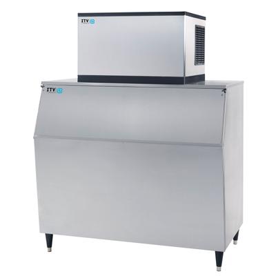 ITV Ice Makers SPIKAMS500/S-1050 W1H (17205/19531) 480 lb Spika Full/Half Cube Commercial Ice Machine w/ Bin - 1048 lb Storage, Water Cooled, 115v, 1,048 lb Storage, Air Cooled, Stainless Steel