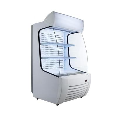 Omcan 41465 37 1/5" Vertical Open Air Cooler w/ (3) Levels, 110v, 37.2" x 34.5" x 59.84", 110V/1ph, Silver