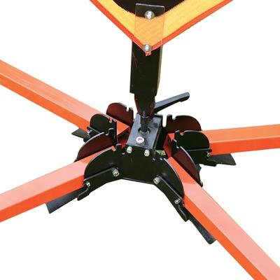 Accuform Signs FRC750 Springless Tilt-Adjust Sign Stand for 36" or 48" Diamond Shaped Construction Sign, Steel, Orange