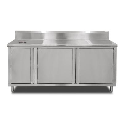 John Boos 4BU4R5-3660-L-X 60" Beverage Unit w/ Swing Doors & Left Trash Chute, 36"D, Stainless Steel