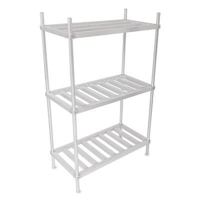 John Boos ALKR-2042-X 3 Level Keg Rack w/ 3 Keg Capacity, 42" x 20" x 76", 4 Keg Capacity, Aluminum, Silver