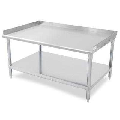 John Boos GS6-3072GSK Equipment Stand w/ Galvanized Undershelf, Stainless Steel Top, 72 x 30", Stainless Steel Top, Adjustable Undershelf