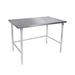 John Boos ST4-2436GBK 36" 14 ga Work Table w/ Open Base & 300 Series Stainless Flat Top, Stainless Steel