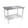 John Boos ST4-2448GSK 48" 14 ga Work Table w/ Undershelf & 300 Series Stainless Flat Top, Stainless Steel