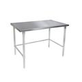 John Boos ST4-3036SSK 36" 14 ga Work Table w/ Undershelf & 300 Series Stainless Flat Top, Stainless Steel