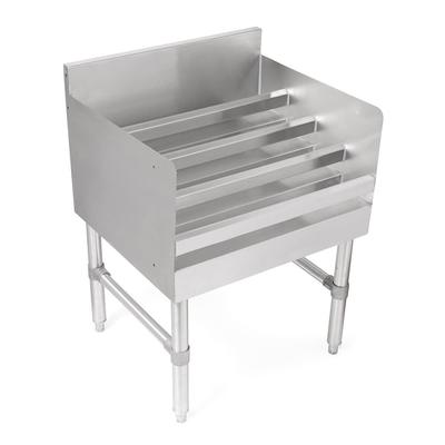 John Boos UBLD-2124-X 4 Step Underbar Liquor Display Unit - 24"W x 21"D x 32 1/2"H, Stainless, 18/300 Stainless Steel