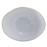 Tuxton GAA-403 20 oz Oval Artisan Capistrano Bowl - Ceramic, Agave, White