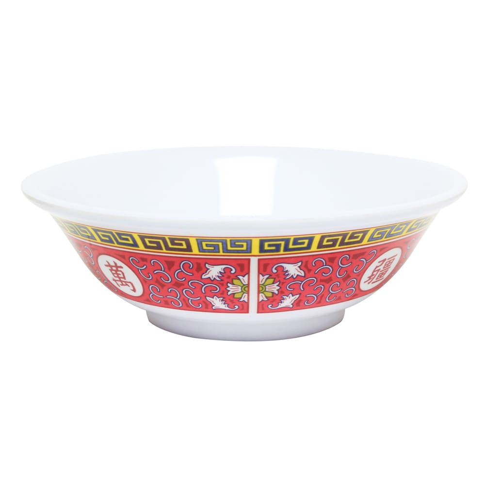 Thunder Group 5070TR 36 oz Round Melamine Bowl, Red/White, 1 Dozen