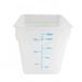 Thunder Group PLSFT018TL 18 qt Square Food Storage Container - Polypropylene, Translucent, White