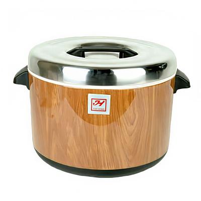 Thunder Group SEJ73000 60 cup Sushi Rice Container - Stainless Steel Liner, Woodgrain Exterior