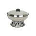 Thunder Group SLAL02B 9" Round Wok Chafer Body/Cover, Stainless Steel, 9" Diameter, Lid w/ Lift-Off Knob, Silver