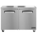 Hoshizaki EUR48A 47 3/4" W Undercounter Refrigerator w/ (2) Sections & (2) Doors, 115v, 47.75", Silver