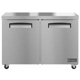 Hoshizaki EUR48A 47 3/4" W Undercounter Refrigerator w/ (2) Sections & (2) Doors, 115v, 47.75", Silver