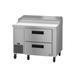 Hoshizaki PR46B-D2 Steelheart 46" Pizza Prep Table w/ Refrigerated Base, 115v, Stainless Steel