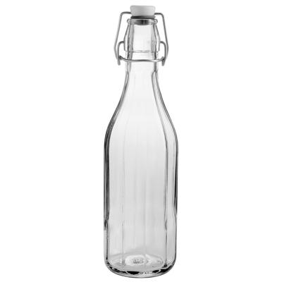 Arcoroc FJ015 17 oz Glass Bottle w/ Swing Top Seal, Clear