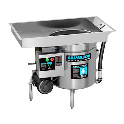 Salvajor P914 Pot/Pan Scrap Collector, Pre Flushing & Disposer, 3/4 HP, 460v/3ph, Stainless Steel