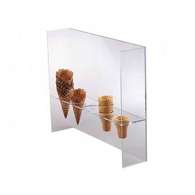 Dispense-Rite CSG-5L 5 Section Ice Cream Cone Holder - Acrylic, Clear, (5) 2" Holes, Clear Acrylic