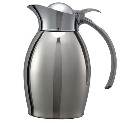 Service Ideas NIC06PS 3/5 Liter Carafe w/ Vacuum Insulation, Polished Stainless Finish, Silver