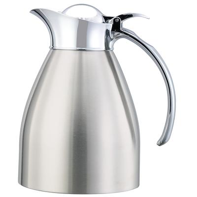 Service Ideas 982C06BS 3/5 liter Carafe w/ Vacuum Insulation, Brushed Stainless Finish, Silver