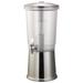 Service Ideas CBDDW3GSS 3 gal Double Walled Beverage Dispenser w/ Infuser - Plastic Container, Stainless Base, Clear Tritan Container, Brushed Finish, Silver