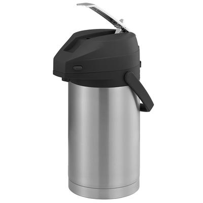 Service Ideas CTAL30BL 3 Liter Lever Action Airpot w/ Stainless Liner - Vacuum Insulated, Stainless Steel