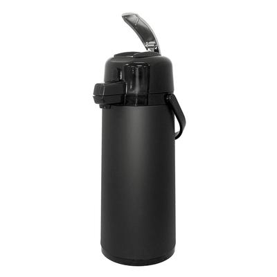 Service Ideas ECAL22BLMAT 2 1/5 Liter Lever Action Airpot w/ Glass Liner - Vacuum Insulated, Metal, Matte Black