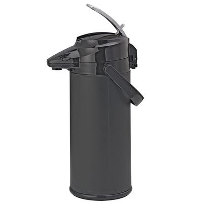 Service Ideas ENALS25PBLMAT 2 1/2 Liter Lever Action Airpot w/ Stainless Liner - Vacuum Insulated, Plastic, Black
