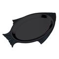 Service Ideas FP1BL Small Fish Platter Base For Model FP1/RO117AL & FP1/RO117SS, Black, 1.25 in