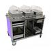 Cadco CBC-HHH-L7-4 55 1/2" Hot Food Table w/ (3) Wells & Undershelf, 120v, Purple