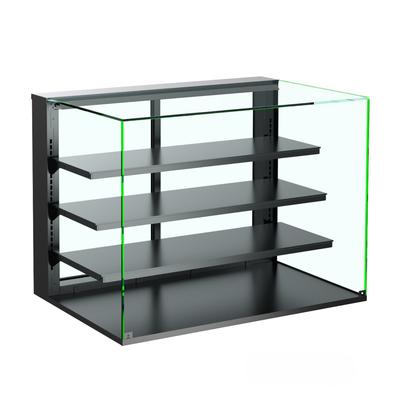 Structural Concepts NR3635DSV 35 3/4" Full Service Ambient Bakery Case w/ Straight Glass - 4 Levels, Black, 110/120 V