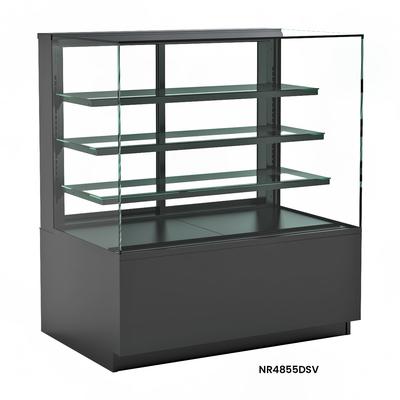 Structural Concepts NR3655DSV 36" Full Service Bakery Case w/ Straight Glass - 4 Levels, 110/120v/1ph, Black